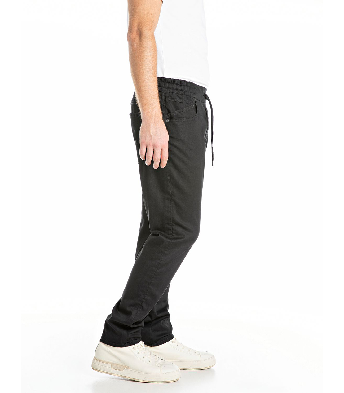 リラックステーパードLANNY Touch denim 詳細画像 ブラック 3